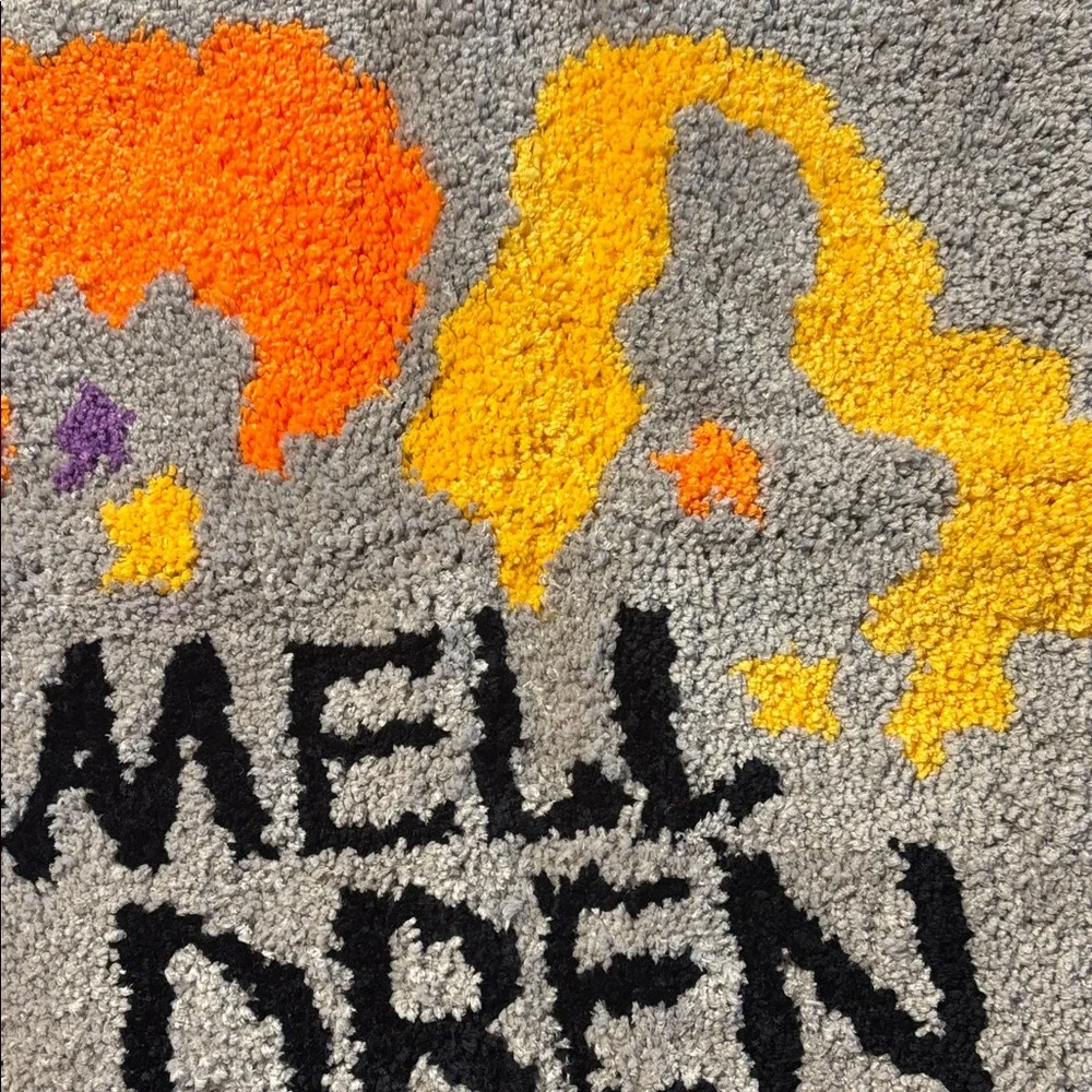 Halloween Themed Rug with Hocus Pocus Witch Design
